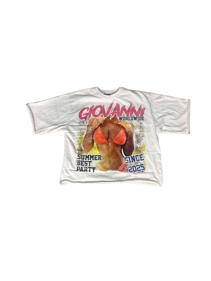 Summer party cropped T-shirts